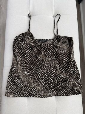 Banana Republic Animal-Print Satin Camisole - Brown & Black